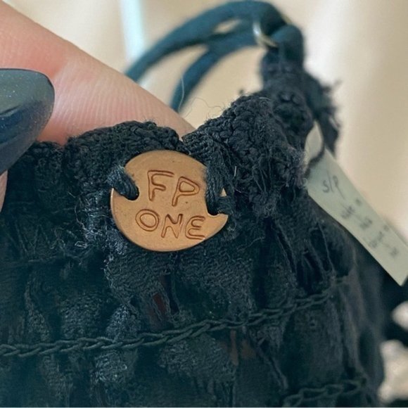 Free People Adella‎ Slip Dress Size Small Black - Picture 6 of 11